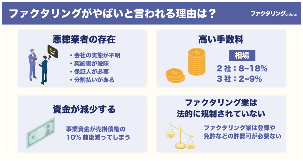 ファクタリングがやばいと言われる理由は？