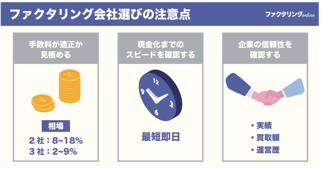 ファクタリングの会社選びの注意点