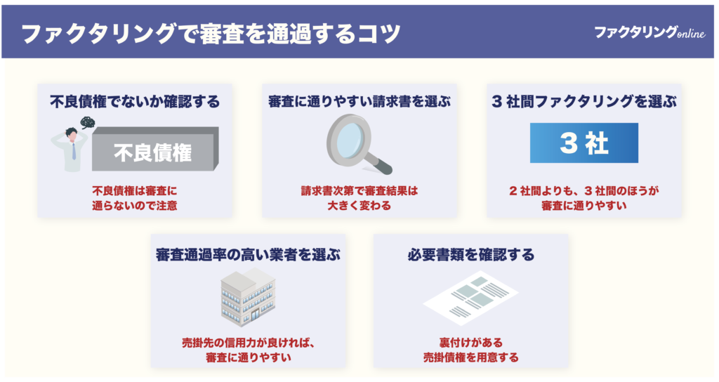 ファクタリングで審査を通過するコツ