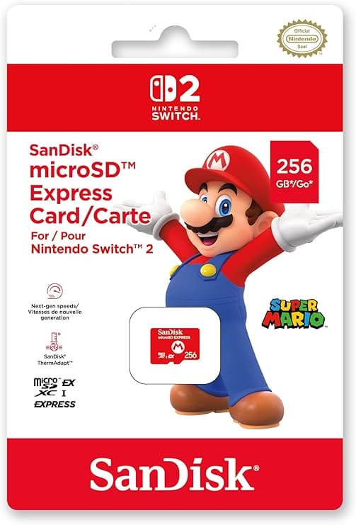SanDisk microSD Express Card 256GB for Nintendo Switch 2