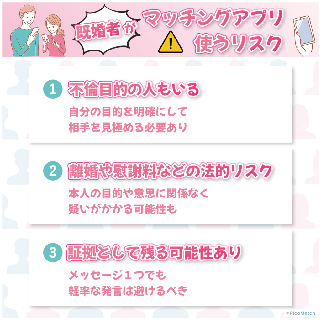 既婚者がマッチングアプリを使うリスク