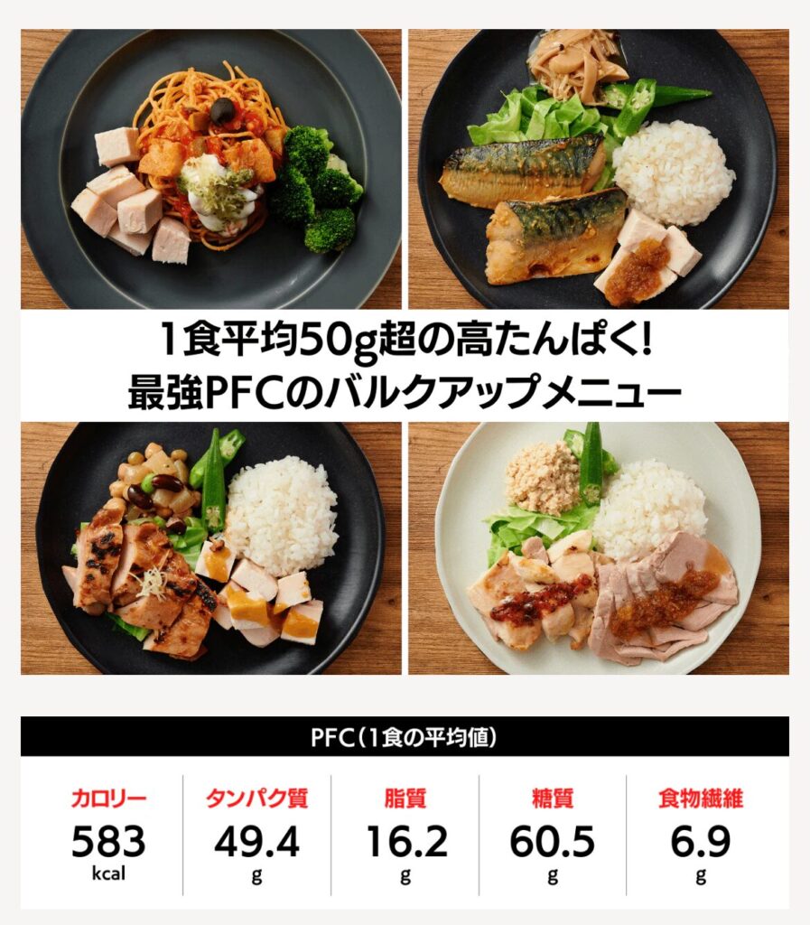 筋肉食堂DELIのメニュー例