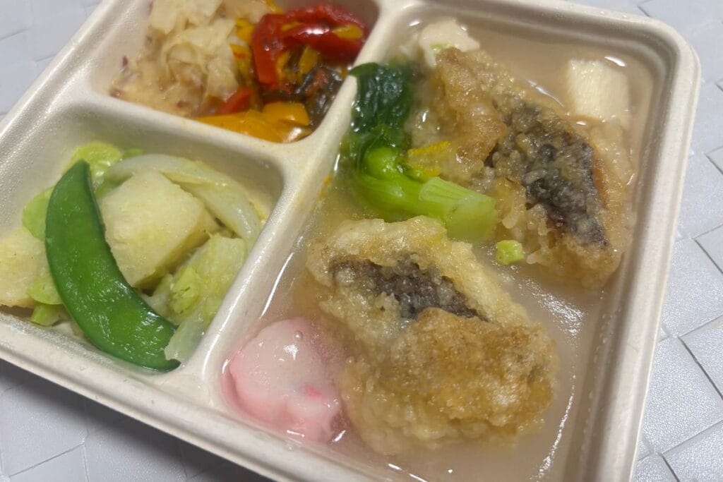 白身魚の揚げ物 はまぐり出汁香るあんかけ仕立て アップ