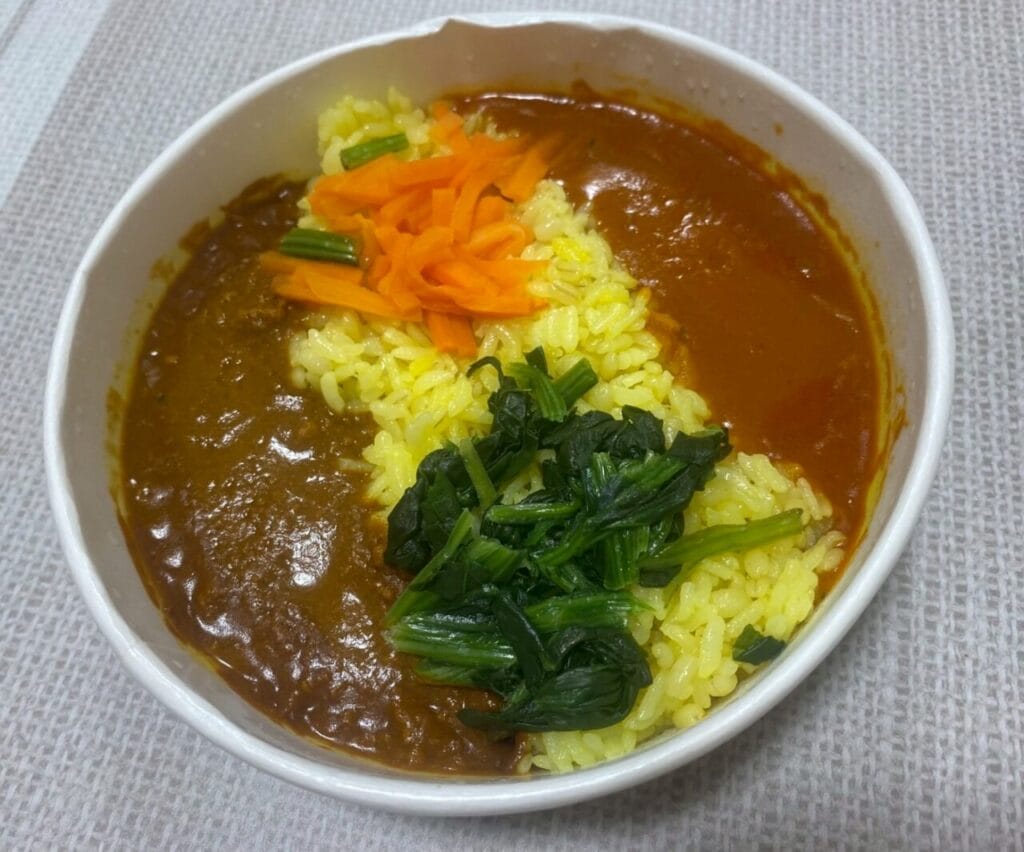 いまどきごはん 2種盛りキーマ&トマトカレー写真