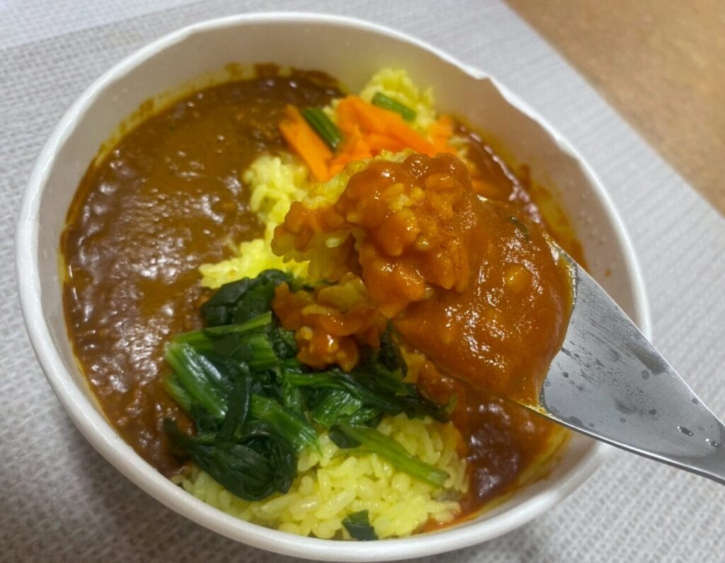 いまどきごはん 2種盛りキーマ&トマトカレー写真
