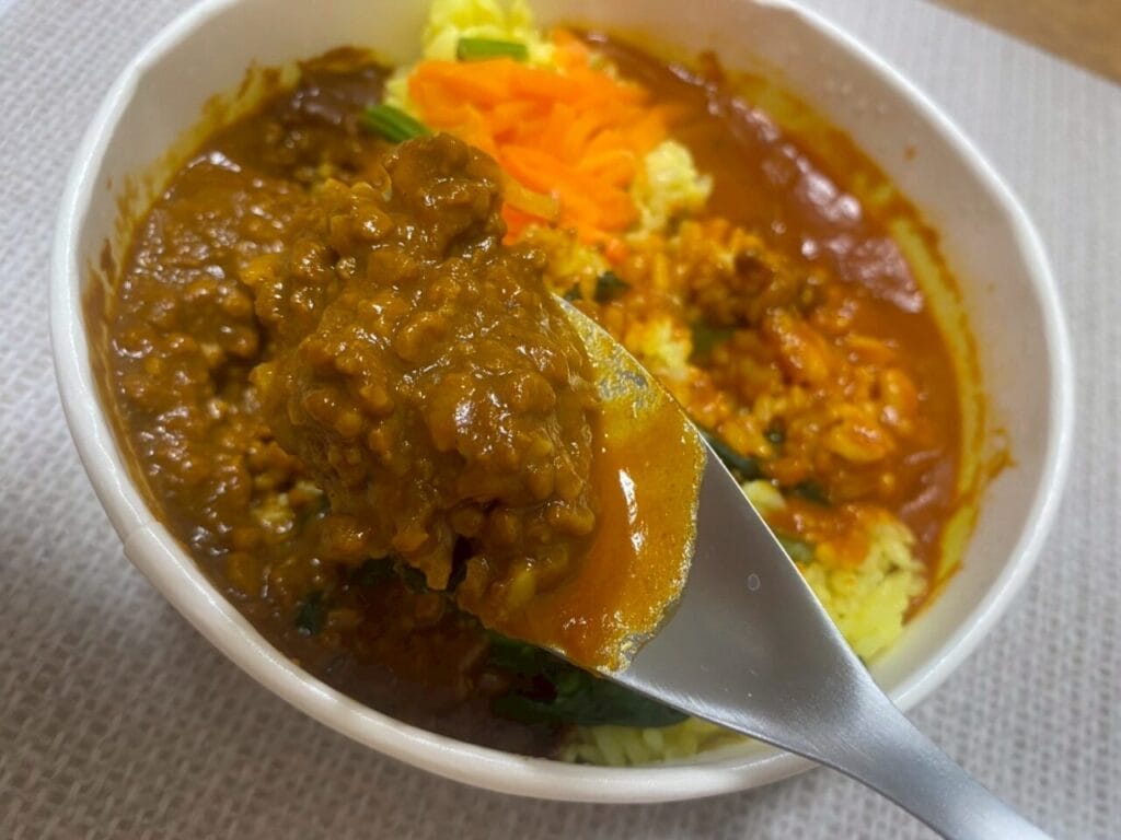 いまどきごはん 2種盛りキーマ&トマトカレー写真