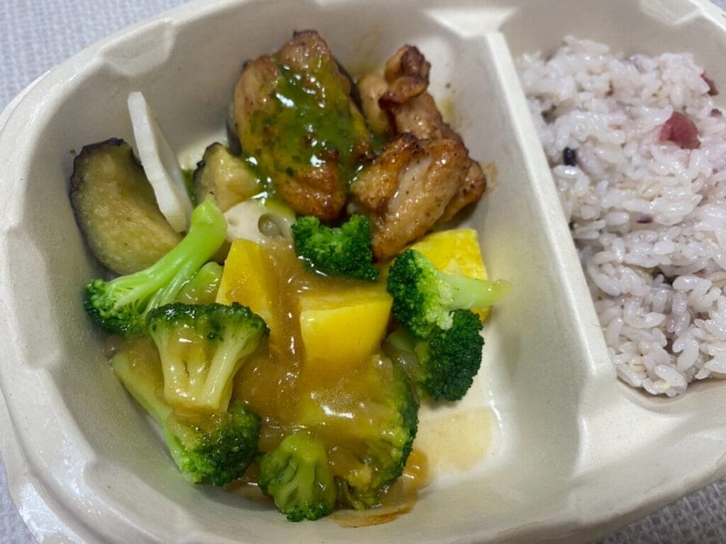 ニップンよくばり御膳 五穀梅ご飯と彩り野菜とバジルチキン