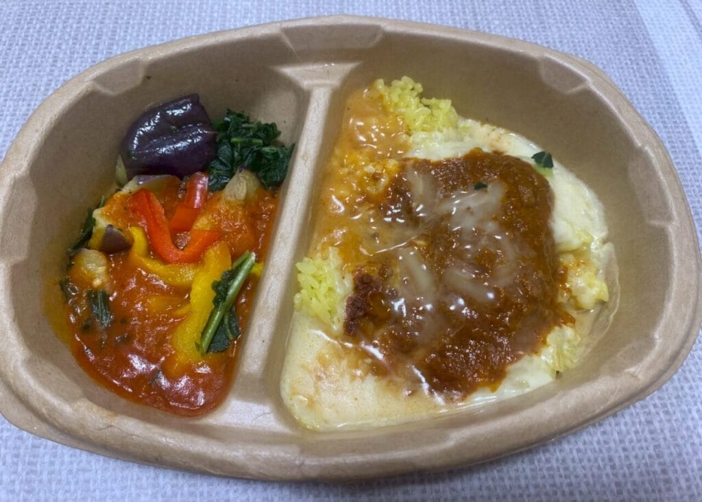 よくばりプレート 豆腐から作ったお肉のミラノ風ドリア&カポナータ