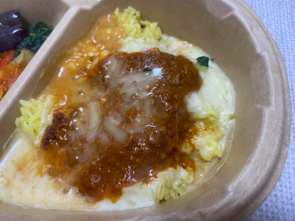 よくばりプレート 豆腐から作ったお肉のミラノ風ドリア&カポナータ