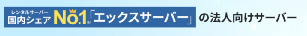 エックスサーバービジネスは、法人向けなレンタルサーバー