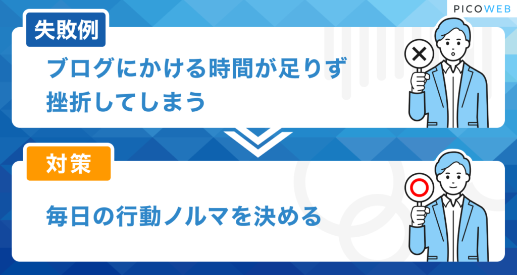 ブログの失敗例：ブログにかける時間が足りていない