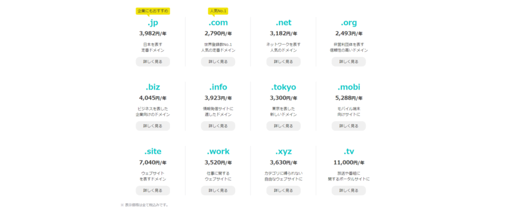 独自ドメインの取得は有料