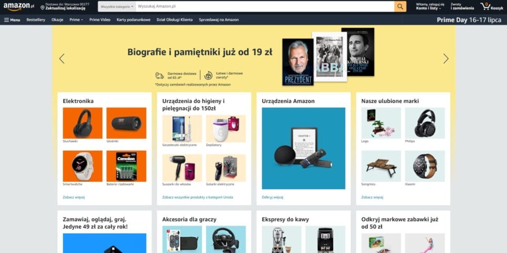 Amazonポーランド公式サイト