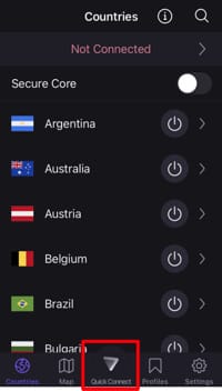 Proton VPN　切断