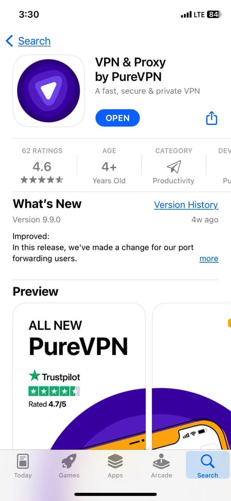 PureVPNダウンロード