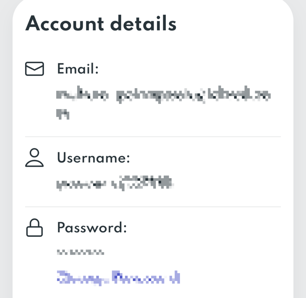 アカウント画面