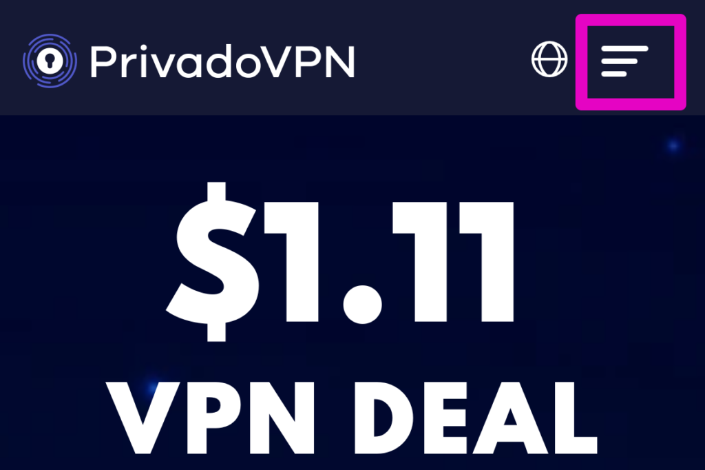 メニューアイコンタップ