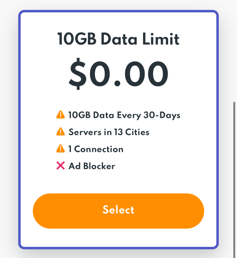10GBプランを選択