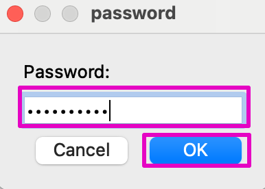 パスワードを入力