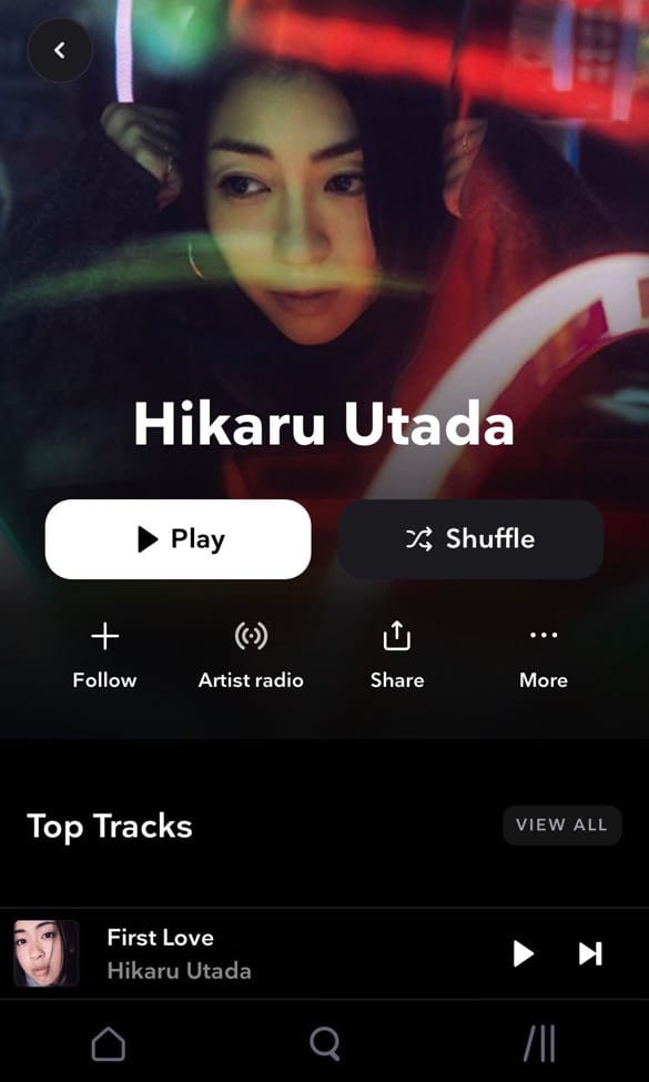 TIDAL アーティストページ