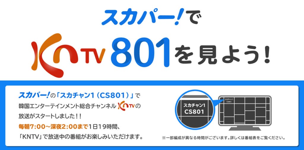 スカパー!のKNTV801チャンネル