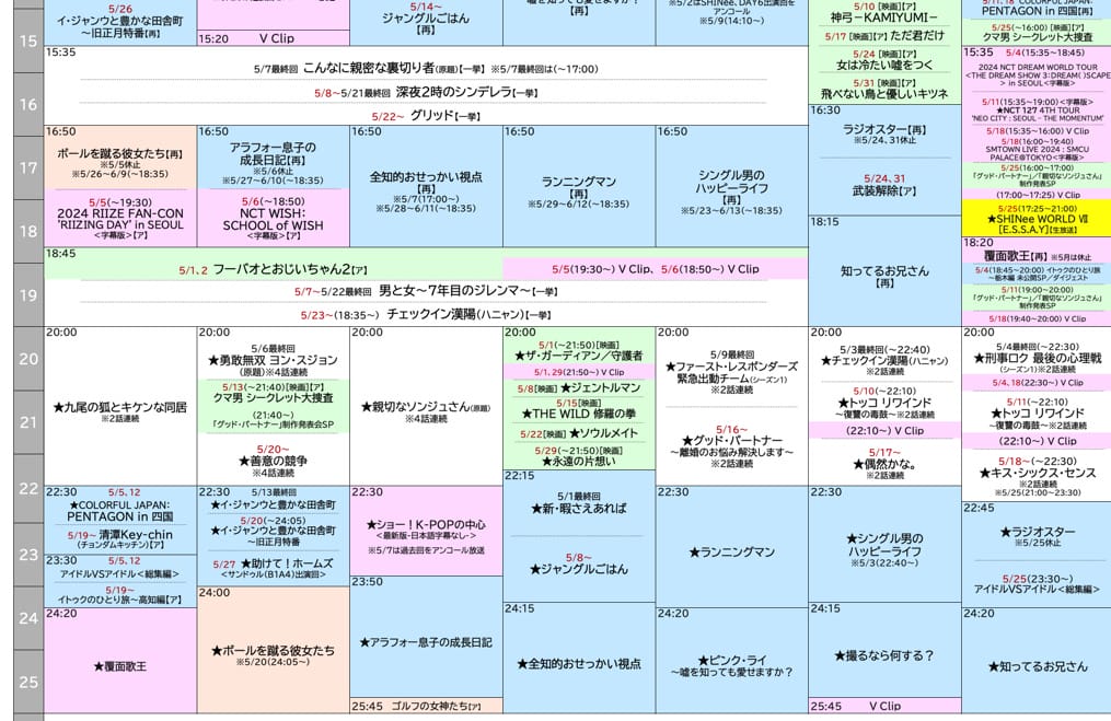 KNTV801チャンネルの番組表