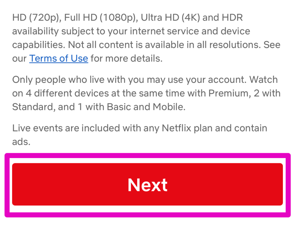「Next」をタップ