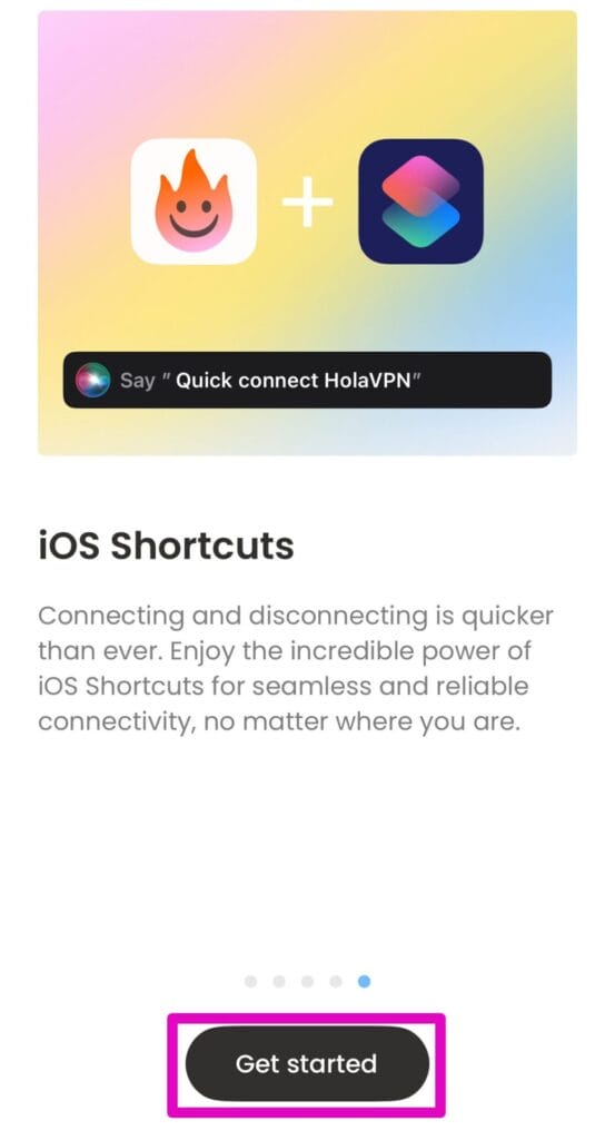 Hola VPNを開始する