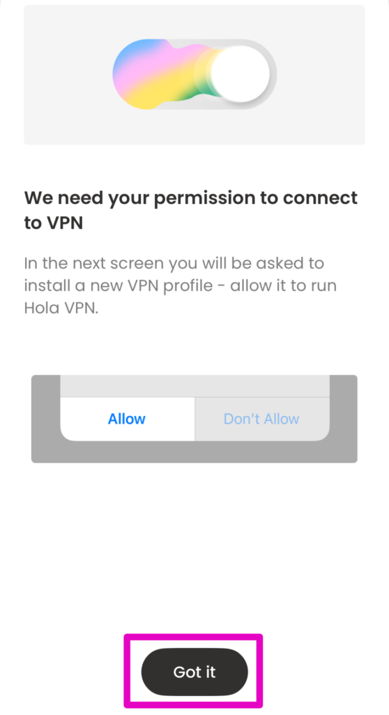 VPN接続を許可する