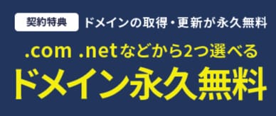 Xserverドメイン　永久無料特典