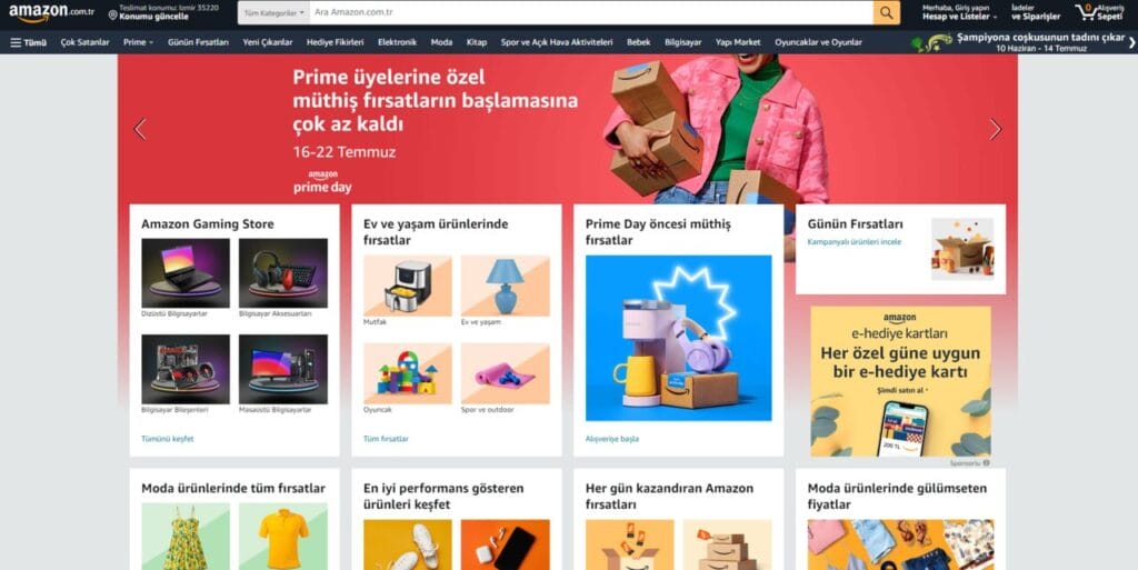 Amazonトルコ公式サイト